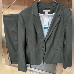 Brand New Classic Olive Green Pantsuit Suit by H&M